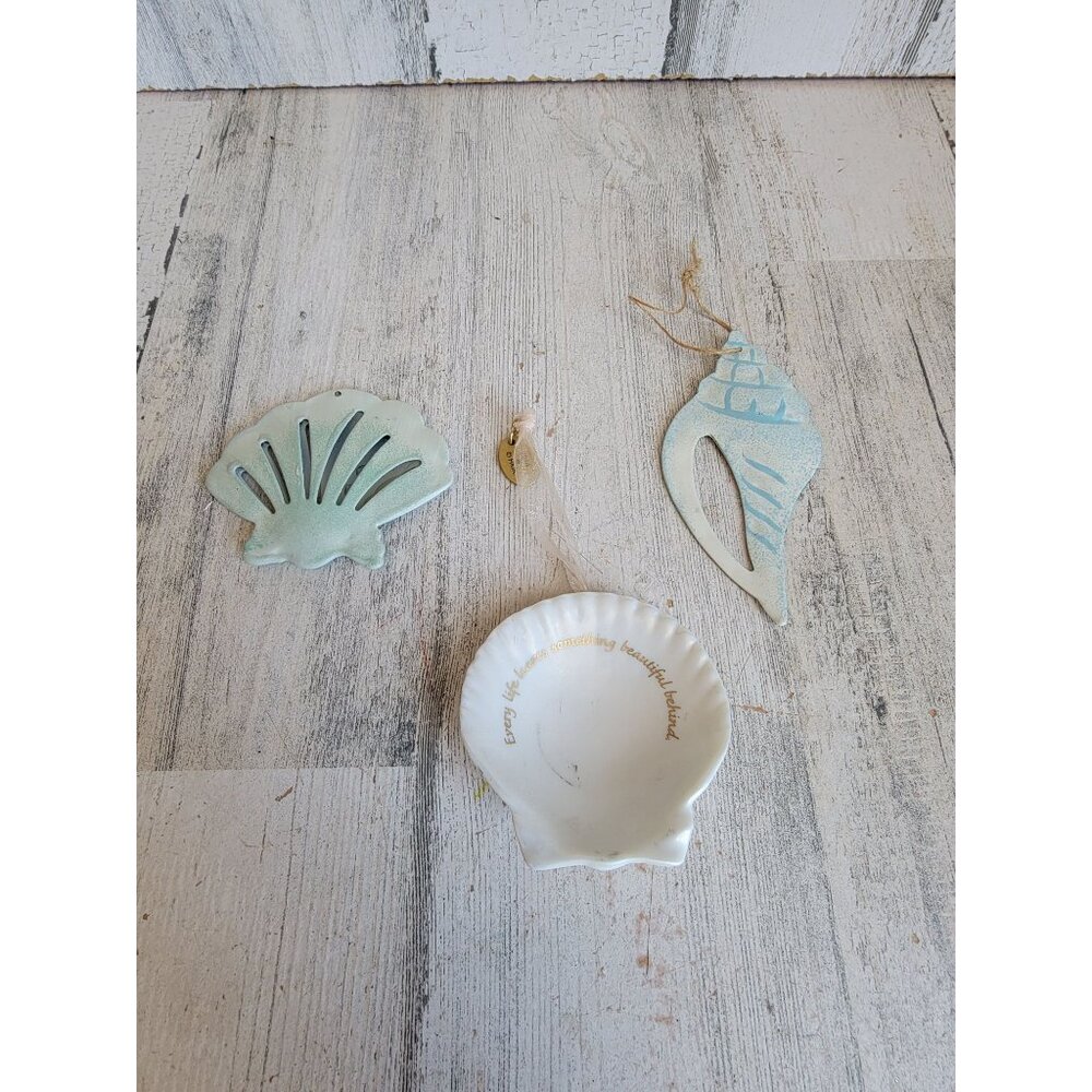 Seashell conch Shell Beach variety ornament Xmas unique set‎